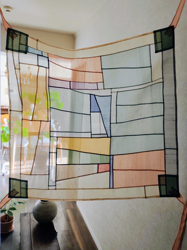 aogaポジャギ ポジャギ完成品販売 麻100％ むらさき 日本製です。 : ぷらすあーる